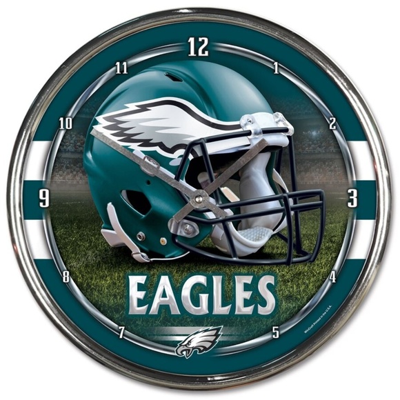 NFL Philadelphia Eagles Chrome Clock - Picture 1 of 2